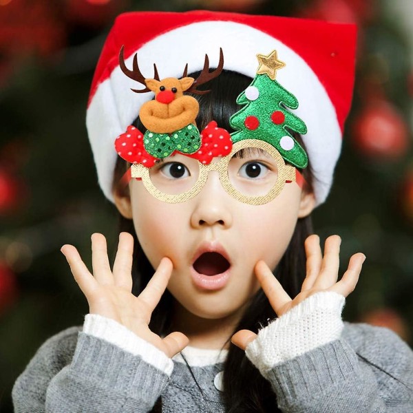5 set uusia joululaseja Paljetteja joulujuhliin Hauskoja luovia laseja Joulukoristeen pukulasit lapsille ja aikuisille