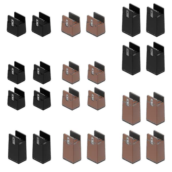 Möbelbensförhöjare Kraftiga Justerbara Soffbordslyft Benförlängare Soffbord Soffa Black*2pcs 5cm