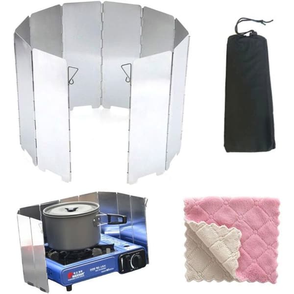 Vindskydd för spis, campingköksvindskydd, campinggastillbehör, bärbart köksvindskydd