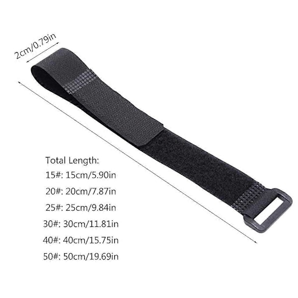 10 stk. Multifunktionelle kabelstropper Genanvendelige fastgørelsesstropper 30cm