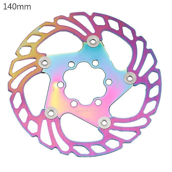 Värikäs polkupyörän jarrujäähdytyslevy MTB maantiepyörä kelluva roottori jäähdytä sateenkaaren roottorit 140/160/180mm 140mm