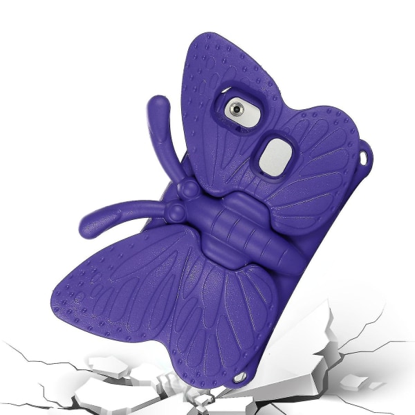 Butterfly Samsung Galaxy Tab A7 Lite 8.7 T220/t225 2021 case, lapsiystävällinen, Eva-pehmeä vaahtomateriaali, paksut neljä kulmaa, kameran suojaus, iskunkestävä Purple