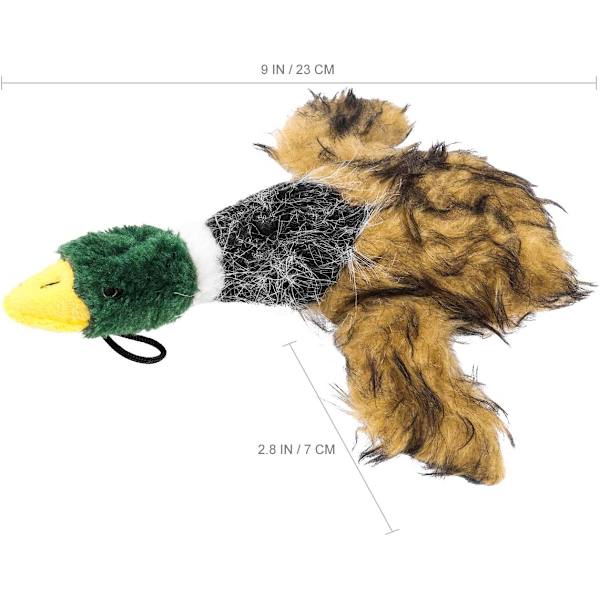 And Squeaky Duck Dog Toys for Small Dogs Plush Dog Toys (Brun)