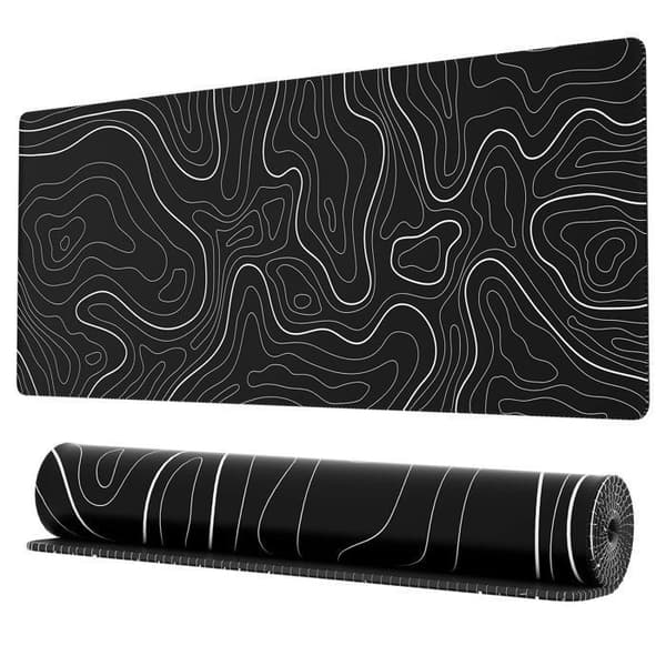 Gaming Musemåtte - HAUTSTORE - 80x30 cm - Syede Kanter - Skridsikker Bagside - Sort