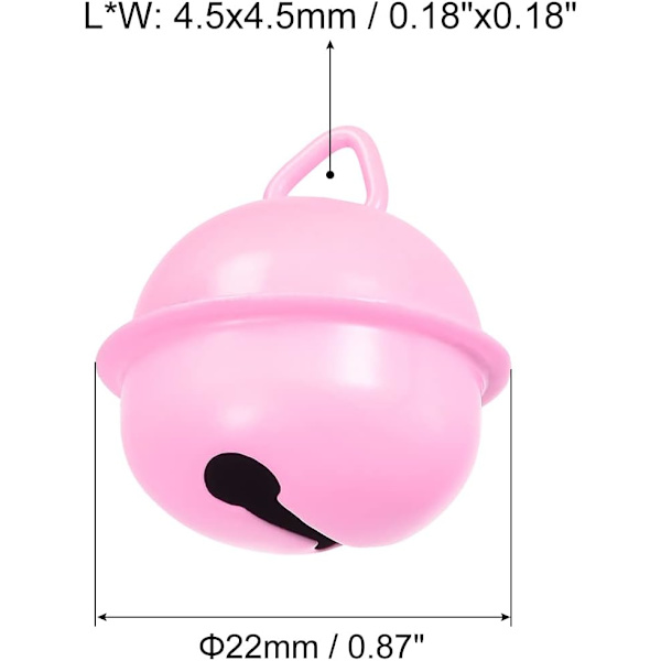 Jingle Bells, 22mm 48 kpl käsityökellon DIY-joulukoristeluun, musiikilliseen juhliin, kotiin, festivaaleille, häihin Light Pink