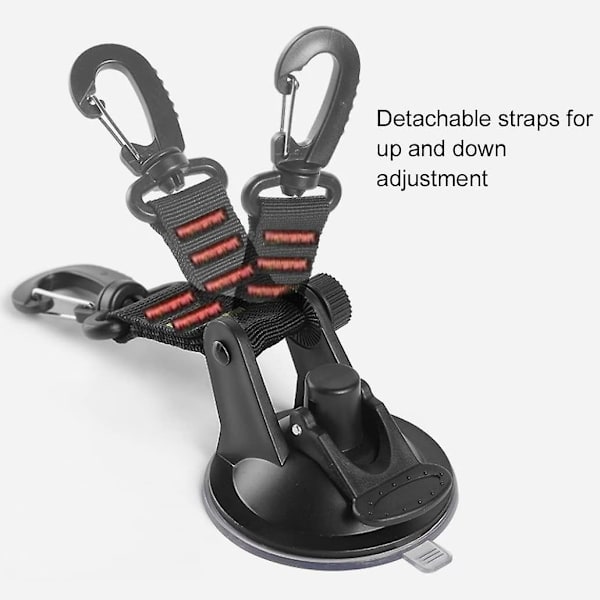 Sug kop anker Heavy Duty fastgørelseskrog telt barduner camping tilbehør (sort+rød) (4stk)