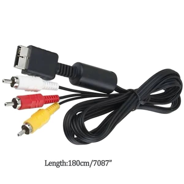 Multi Component Spel Ljud Video AV-kabel till RCA för PS2 Kabel Konsol TV Spel Datorkabel Tillbehör