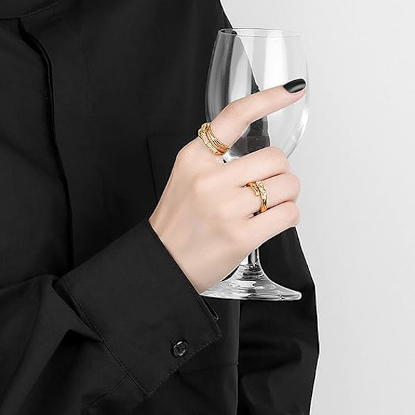 Zirkon Serpentin Justerbar Ring Kvinner Mote Bump Åpen Pekefinger Ring for Kvinner Jenter Smykker