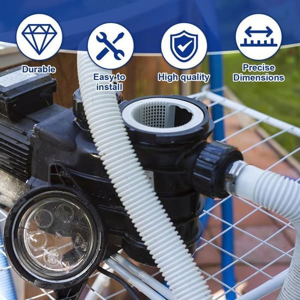 Poolslangeadapter til 32 mm og 38 mm diametre - Intex-kompatibel fitting - Indvendigt gevind - Universal pasform