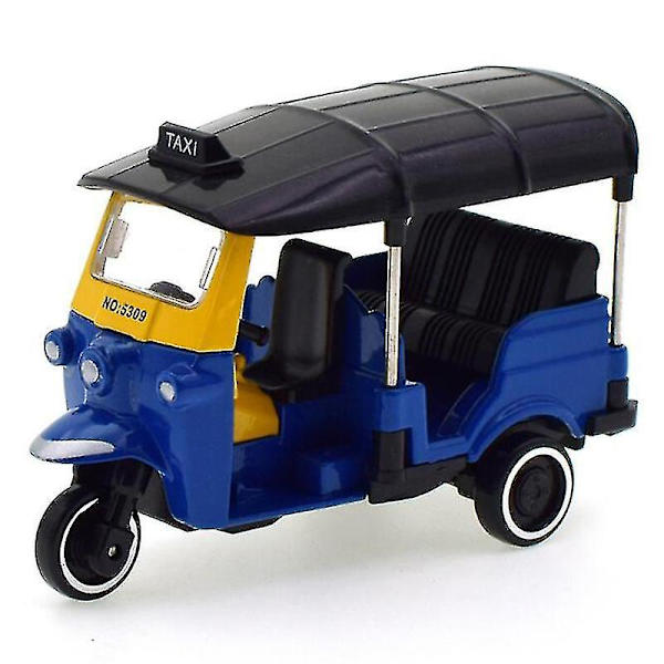 1:43 Skala Metall Legering Klassisk Tuk Tuk Taxi Bangkok India Trehjulssykkel Taxi Bilmodell Leke Diecast Kjøretøy Display Suvenirer Gaver c