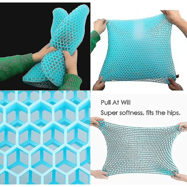 Gel sædehynde Ortopædisk, åndbar sædehynde Honeycomb Bionic Stol