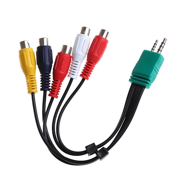 Audio Video Cable Professional High-definition 18cm 3.5mm+2.5mm To 5rca  Av Component Adapter Cord Compatible With Samsung Lcd Tv