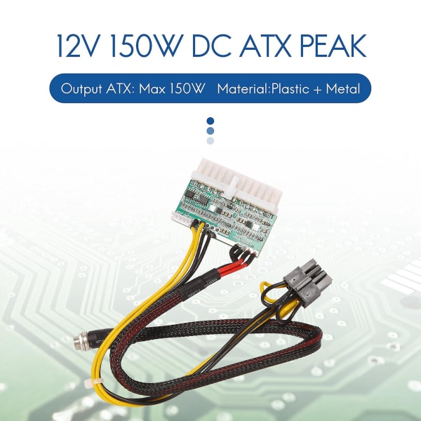 Dc 12v Indgang 24pin Pico Atx 150w Switch Psu Mini Itx strømforsyningsmodul 4pin Cpu, Dc 12v 150w Power