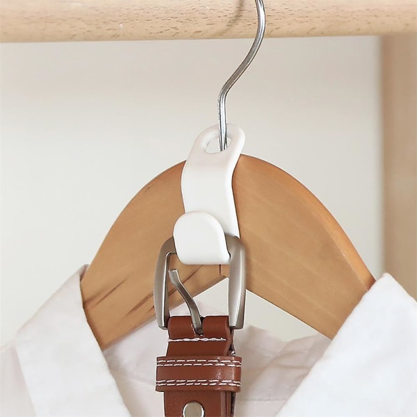 20-pakke kleshengere - Tilkoblingskrok - Organizer Hvit 5cm