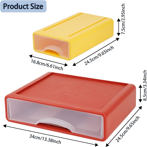 3 kpl Työpöydän järjestyslaatikot, Pinottava työpöydän säilytyslaatikko 3 laatikolla, Toimiston laatikon järjestyslaatikot, Työpöydän järjestelytarvikkeet Colorful