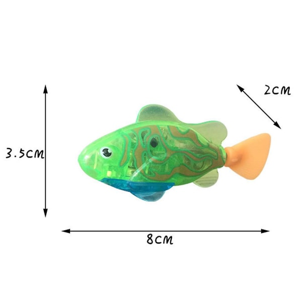 5 st Elektronisk fisk Baby Sommar Badleksak Husdjur Kattleksaker Simrobot Fisk Med Led Ljus Vatten Simbassäng Badkar Leksaker