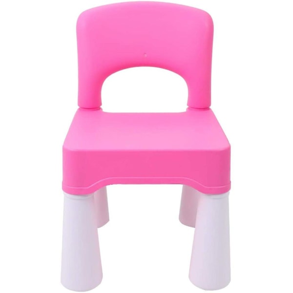 Barnstol i plast, Barnstol Blå med en sitthöjd på 43 cm för inomhus och utomhus, hållbar och lätt