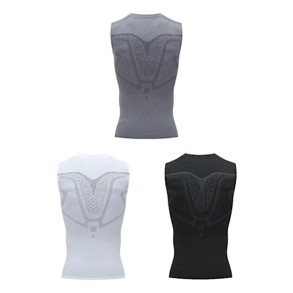 Version Ionic Shaping -liivi, miesten Ionic Shaping hihaton T-paita Grey 3XL