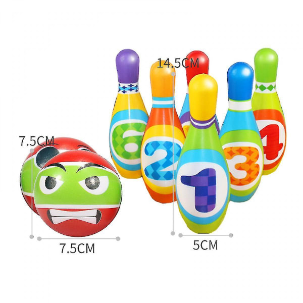 Bowling Legesæt Til Børn, Letvægts Egnet Til Indendørs Og Baggård - Læring Sjovt Legetøj Til Børn - Drenge, Piger, Bedst Til Børn 3 År Og Op
