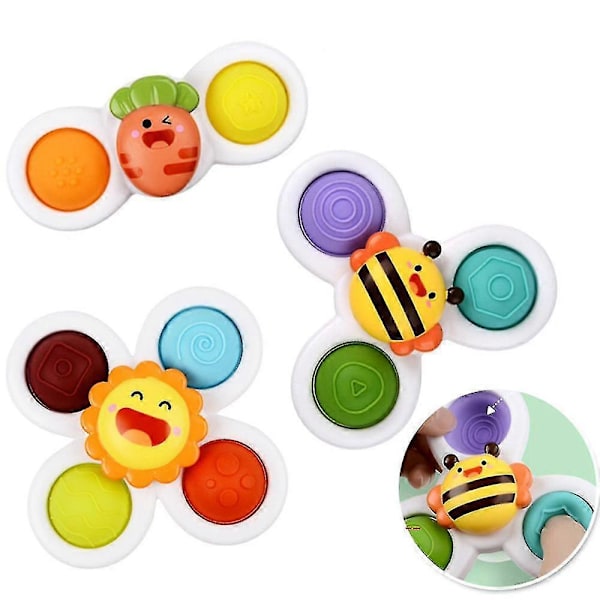3 st/set Fidget Finger Hand Spinner Sugpropp Spinner Leksaker för bebisar