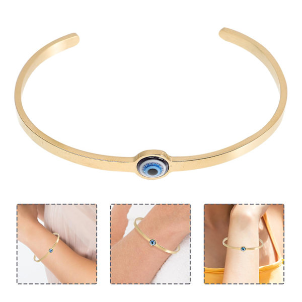 Justerbare armbånd Onde øje bangle armbånd Justerbar armbånd Onde øje armbånd Smykker Åben wrap bangle