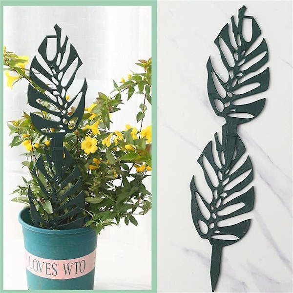 Plante klatrestativ stabelbar blomst vinholder espalier robust og holdbar stærk planteunderstøttelse (størrelse: 26x10cm) grøn 2stk