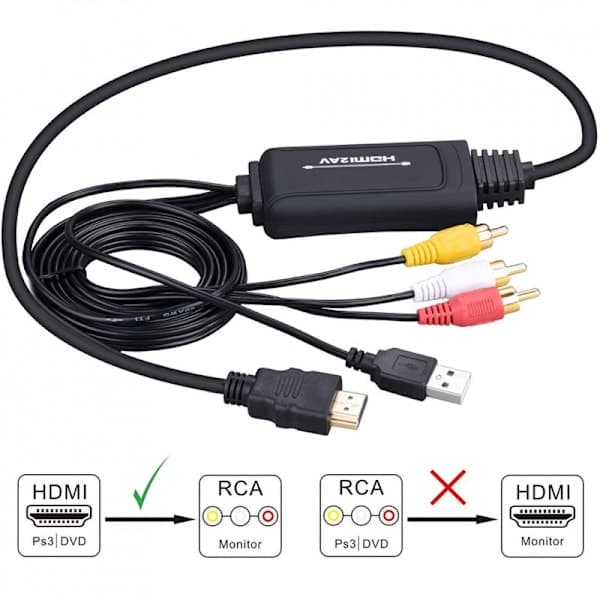 HDMI til AV/RCA-konverter