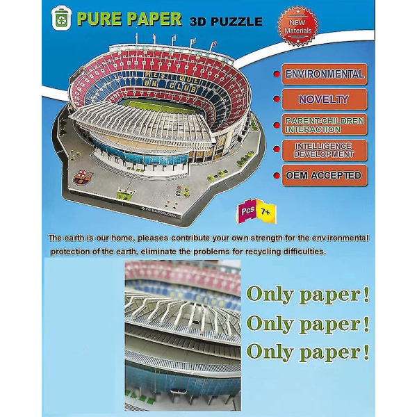 Jigsaw-puslespill 3d Old Trafford 138 deler 30,5x23x4cm