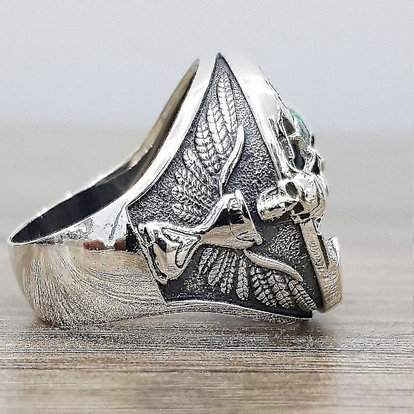 Memento Mori Dödskalle Ring i Sterling Silver 10