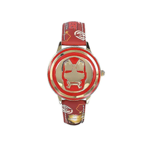 Marvel Avengers Tema Quartz Klocka Barn Flipfodral Klocka Present Iron Man