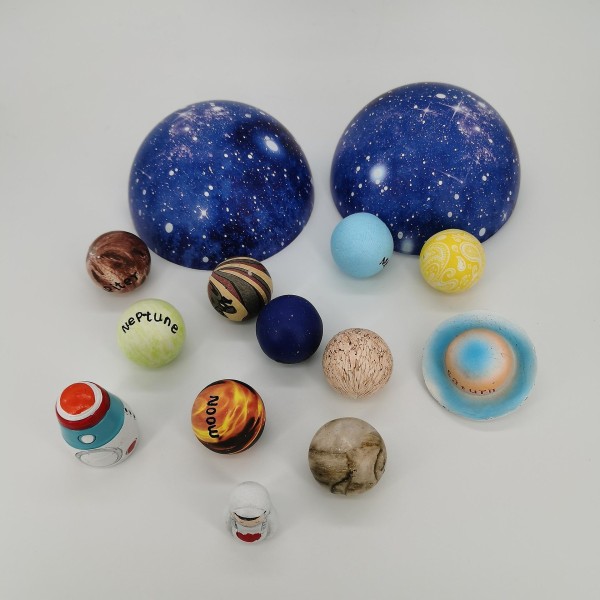 Solsystem Cosmos Planet Set Träprydnader Barn Lärarspel Leksaker