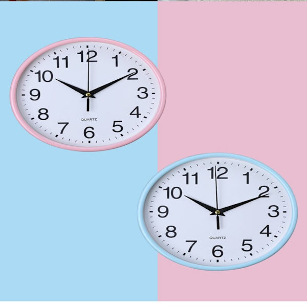 Væg Ur Quartz Ur HVID Hvid