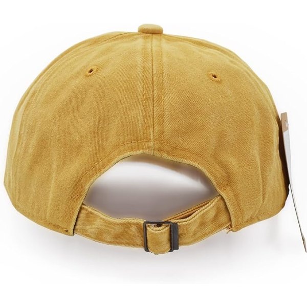Baseballcaps, justerbar bomullssollue for utendørs bruk Unisex Hip Hop Casual Hat Snapback Cap (gul)