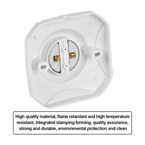 Set med 4 E27-socklar för LED-lampor (220-250V AC, vit)