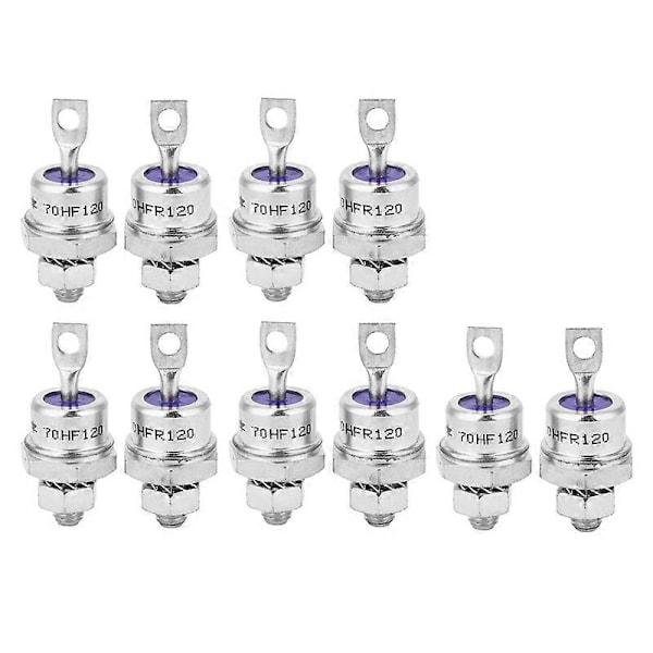 5 par likeretterdiode spiral 70HF120/70HFR120 70A 1200V høyeffekt likeretter metallbolt type likeretterdioder