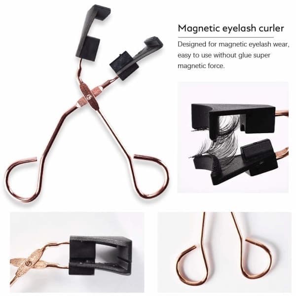 Magnetiska ögonfransar, återanvändbara magnetiska fransar med pincett