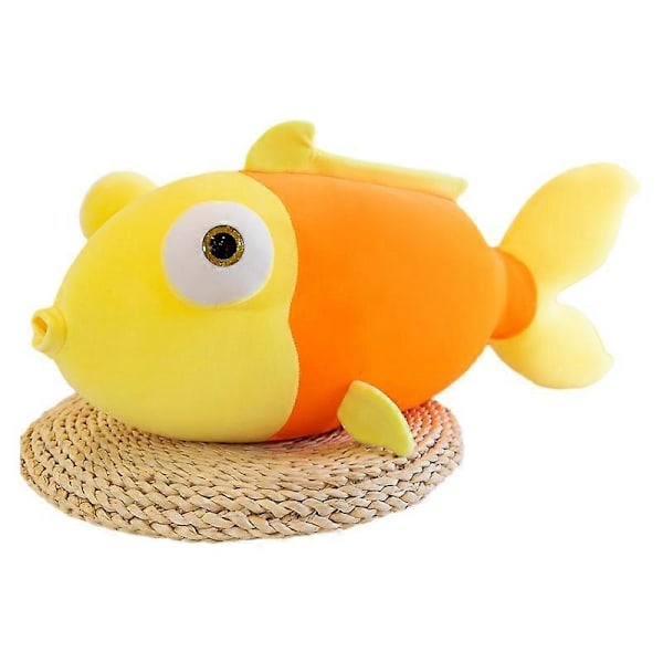 Söt Guldfisk Bubbelkudde Liten Guldfisk Docka Plyschleksak Barndocka Tygdocka Hemdekoration yellow