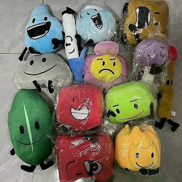Gaibosi Anime Battle for Dream Island pehmolelu BFDI täytetty nukke Fire Flower Leaf Numbers X täytetty pehmolelu opettavainen joululahja Ice Cube