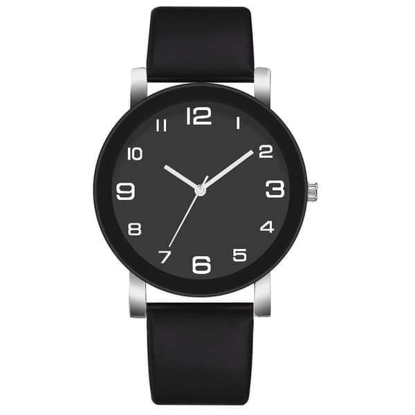 LVPAI Dame Analog Quartz Ur Rundt Armbåndsur (Sort)