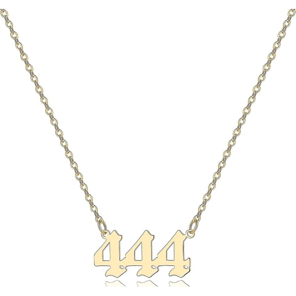 Enkelinumerokaulakoru naisille, 18k kullattu 000 111 222 333 444 555 666 777 888 999 Kaulakoru Numerologia Korut