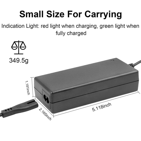 42v 2a strømadapter, egnet for elektriske rullestoler, balanse scootere (europeisk standard + DC-hode)