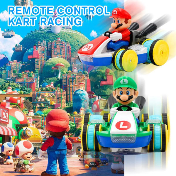 Kmoist Nintendo Super Mario Kart RC-bil Anti-Gravity 1:18 Racing röd onesize