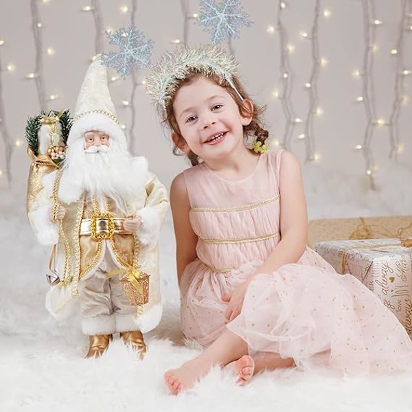 Jule Snefnug Hovedbånd, Glitter Snefnug Hoved Bopper Glædelig Jul Hårbånd Jule Tinsel Hårbånd Jule Hårbånd