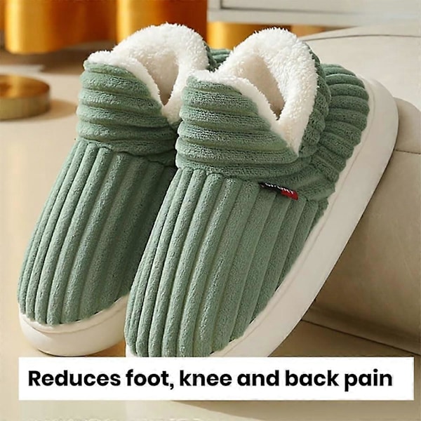 Memory Foam Hjemmesko, Unisex Komfortable Varme Hyggelige Skridsikre Indendørs Udendørs Hjemmesko YELLOW 40-41