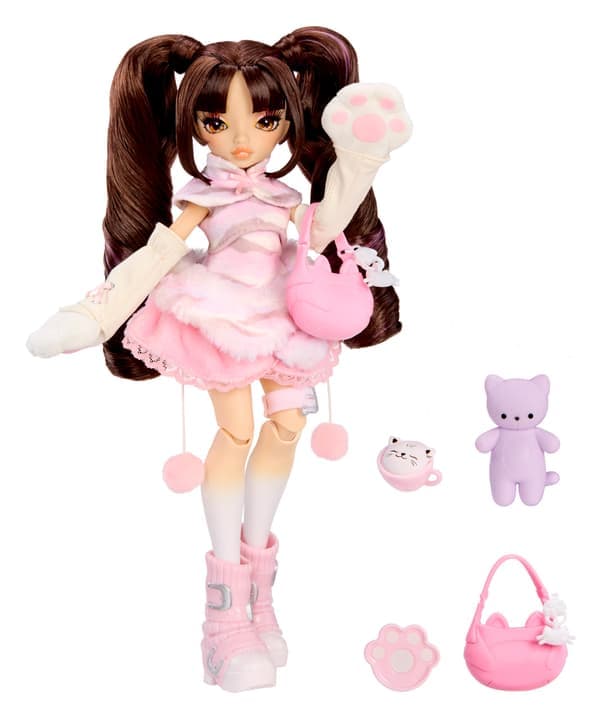 Akiko Kittyama motedukke med tilbehør, Cozy Emotion Fantasy Doll