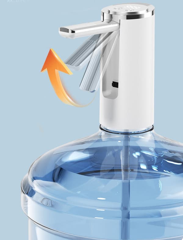 Elektrisk Vattendispenser, Typ-C Vattenpump, Hinkvattenpump, Automatisk Drickspump – 4 Lägen, Bärbar, För Camping & Hem White