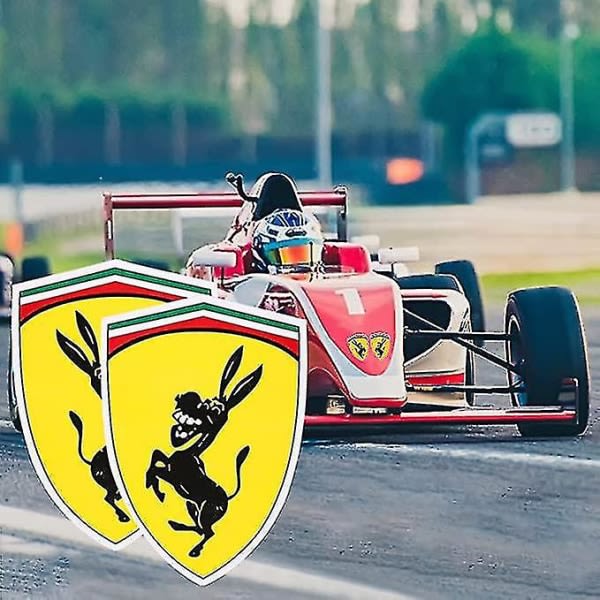 Hauska aasi-auton tarra heijastava auton tarra kansi yhteensopiva Ferrari Shibaod Yellow