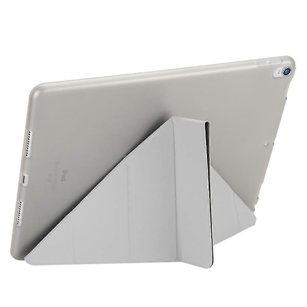 Origami Stativ Läder Smart Fodral för iPad Air 10.5 (2019) / Pro 10.5 tum (2017) Grey