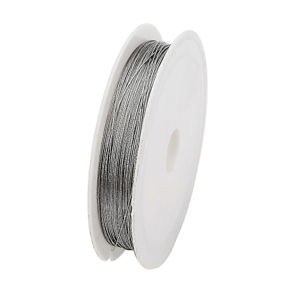 1 rulla ruostumatonta teräslankaa, mallinnuslankaa askarteluun ja korujen osien mallintamiseen - 80 metriä 0,35 mm Silver 40 Meters 0.5mm