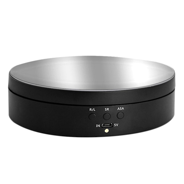 3 hastigheter elektrisk roterende displaystativ speil dreieskive smykkeholder batteri Black